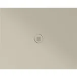 Keramická sprchová vanička, obdélník 100x80x2cm, creta mat