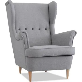 Křeslo MPT Křeslo ušák Malmo - šedé Cenová skupina: Odstín dřeva nožičky