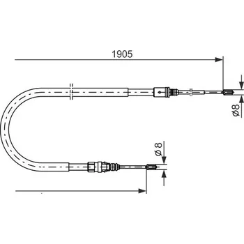 Brzdový systém Tažné lanko, parkovací brzda BOSCH 1 987 477 237