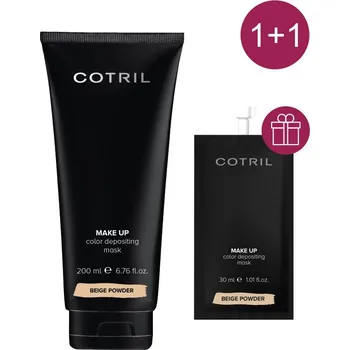 Barva na vlasy Akce 1+1 Cotril MAKE UP barvicí maska 200ml +ZDARMA 30ml barva dle daného výběru Barva: Béžová
