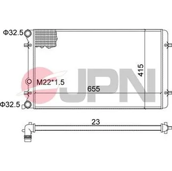 Chladič motoru Chladič, chlazení motoru JPN 60C9002-JPN