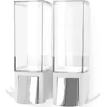 Dávkovač Compactor Edge mýdla / šampónu, nástěnný, chrom / ABS plast - bílý, RAN9655