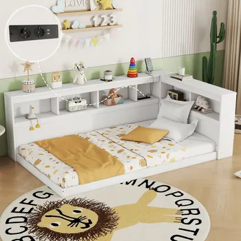 Postel Jednolůžková dřevěná postel Arhatreya 90x200 cm bílá