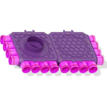 Vzduchotechnické potrubí Rozdělovač jednostranný jednřadý 16x75/160 (4+8+4+0), MAX-VENT