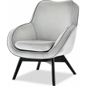 Křeslo MPT Křeslo Mers, světle šedý velur/bukové podnoží Cenová skupina: Odstín dřeva nožičky