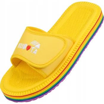 Dámské pantofle PĚNOVÉ NAZOUVÁKY KUBOTA 43 ŽLUTÉ PÁNSKÉ LEHKÉ PANTOFLE NA SUCHÝ ZIP PRIDE 43