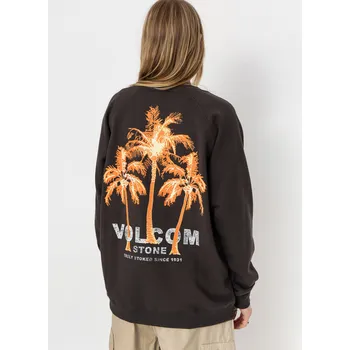 Dámská mikina Volcom Stone Magic Crew (vintage black) M, hnědá