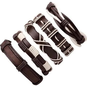 Náramek Predator Kožený náramek – sada 5 ks - H2355