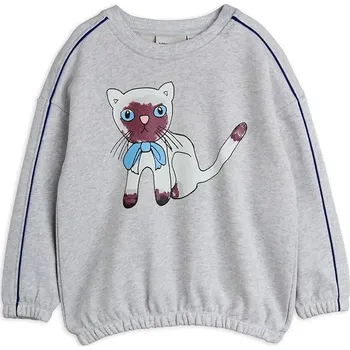 Chlapecká mikina Dětská bavlněná mikina Mini Rodini Siamese 26120117 šedá 90X, vel. 68-74