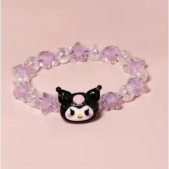 Náramek Korálkový náramek na gumičce - SANRIO - KUROMI (Značka: BIJI)