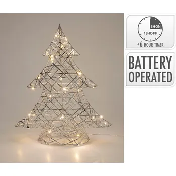 Vánoční dekorace dekorace STROM 40cm LED STŘ s časovačem