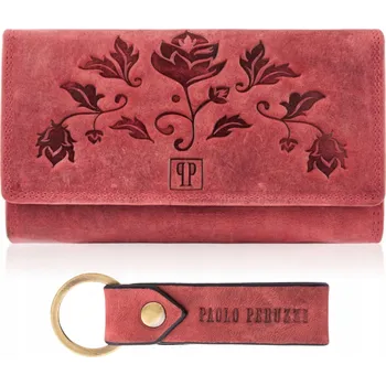 Paolo Peruzzi dámská peněženka z pravé kůže červená