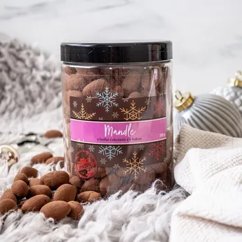 Alika Zdravé ořechy Dóza Mandle v hořké čokoládě a v kakau 650g