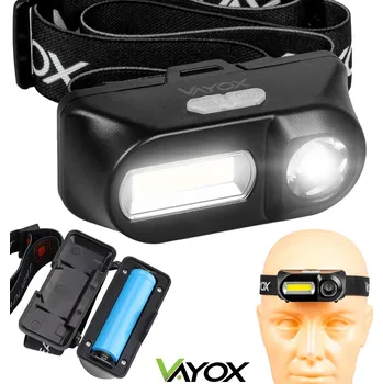 Čelovka ČELOVKA Čelová svítilna LED AKU 18650 Silná USB-C VAYOX