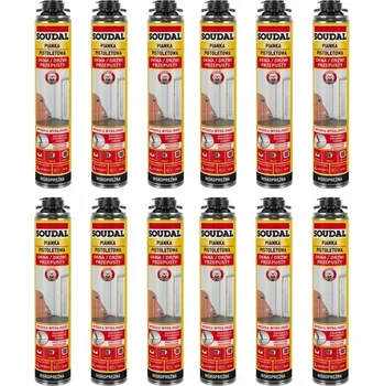 Montážní pěna SOUDAL Montážní polyuretanová pěna pistolová - 750 ml 121105 - karton