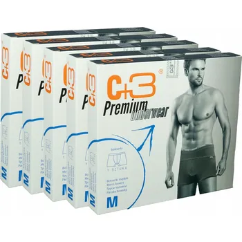 Pánské spodní prádlo Pánské boxerky C+3 černé bavlněné, velikost 3XL