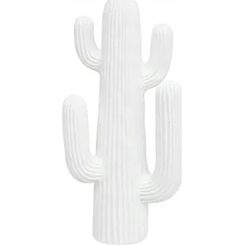 DEKORATIVNÍ FIGURKA KAKTUS BÍLÝ 38 cm - DEKORACE DO OBÝVACÍHO POKOJE
