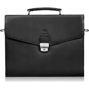 Paolo Peruzzi taška na dokumenty z pravé kůže, bez vzoru
