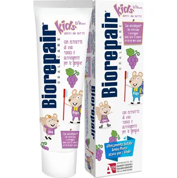 zubní pasta Biorepair Kids zubní pasta hroznové víno bez fluoru 50 ml