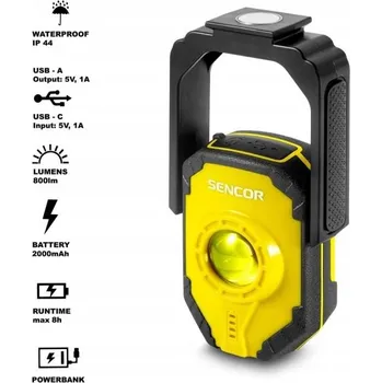 Svítilna PRACOVNÍ SVÍTILNA S POWERBANKOU SLL 201