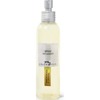 Osvěžovač vzduchu MYF - Interiérový sprej Sandalwood & Orange (Santalové dřevo a pomeranč), 150ml