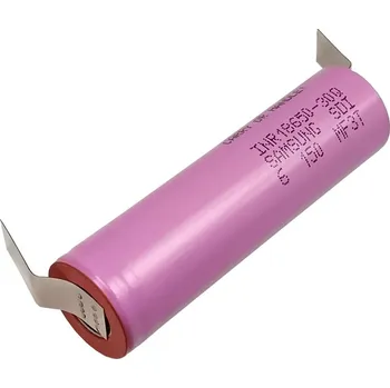 Článková baterie aku 3,7V/3000mAh 18650 Li-ion + pájecí vývod
