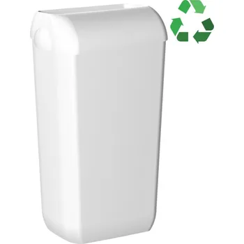 Odpadkový koš ECOLORED odpadkový koš nástěnný s víkem 23l, ABS, Soft Touch, bílá