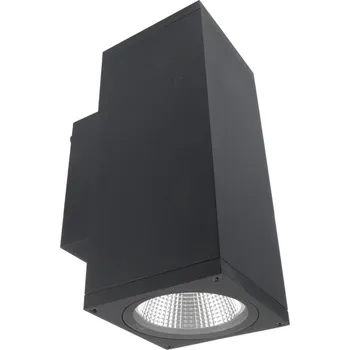 Nástěnné svítidlo Deko-Light nástěnné přisazené svítidlo - ShoreLine Pro hranaté Up+Down, 21 W, DIM, 3000/4000 K, tmavěšedá 731200