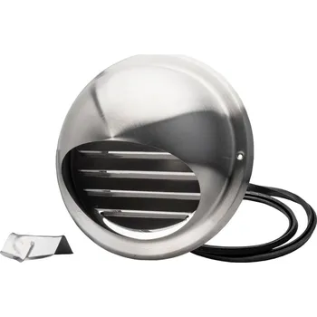 Větrací mřížka Nerezová ventilační mřížka UVLA s těsněním – stříbrná 100 mm