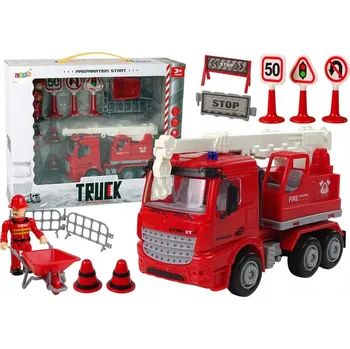 autíčko Hasiči jeřáb dopravní značky Hasič sada