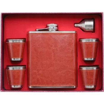 Placatka Velká hnědá Placatka + 4 Skleničky + Trychtýř