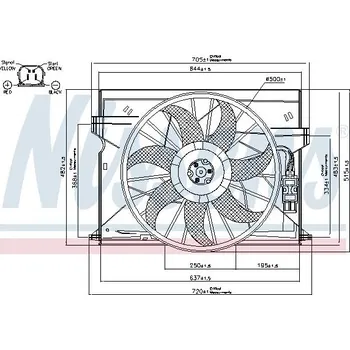 Chladič motoru Větrák, chlazení motoru NISSENS 85077
