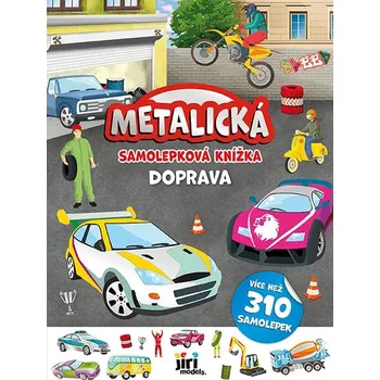 Pohádka Doprava Metalická samolepková knížka