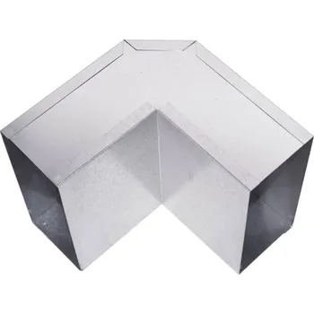 Ventilace Koleno 90° pro hranaté potrubí vertikální 150x50