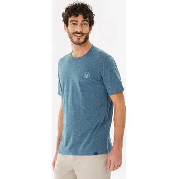 QUECHUA Pánské turistické tričko s krátkým rukávem NH 100 4XL MODRÁ|ZELENÁ