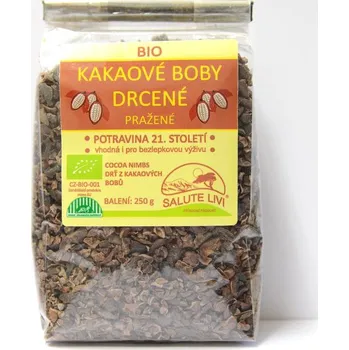 Kakaové boby drcené pražené Bio 250g Salute Livi