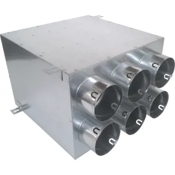 Vzduchotechnické potrubí Rozdělovač jednostranný dvojřadý 6x75/160 přechodný