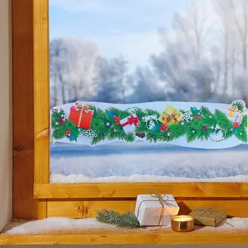 Vánoční dekorace Obrázek na okno Vánoční girlanda