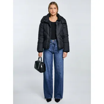 BIG STAR Dámská prošívaná bunda s kapucí černá Kelviana 906 M