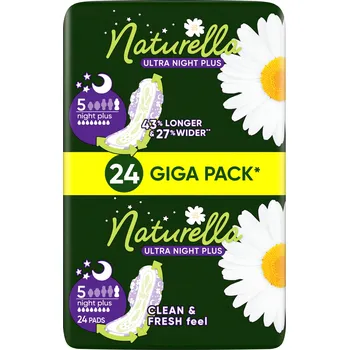 Menstruační vložka Naturella Ultra Night Plus Vložky s křidélky velikost 5, × 24