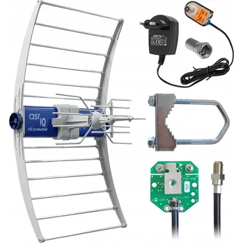 Bezpečnostní kamera Venkovní anténa Telkom-Telmor ASR IQ 5G Protected se zesilovačem + napájecí adaptér