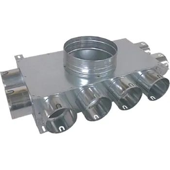 Vzduchotechnické potrubí Rozdělovač trojstranný jednřadý 8x75/200 (2+4+2+0)