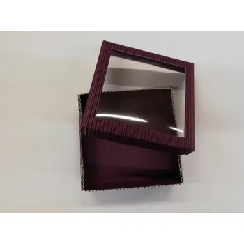 Dárková krabička Papírová dárková krabička z vlnité lepenky - fialová - 3x10x10 cm