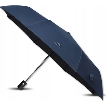 EdiBazzar automatický skládací deštník s pouzdrem, modrý