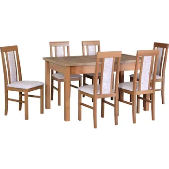 Jídelní set Drewmix Jídelní stůl Modena I, 6x židle Nilo II Cenová skupina: Výběr látek A