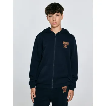 Chlapecká mikina BIG STAR CHLAPECKÁ MIKINA ROZEPÍNACÍ S KAPUCÍ TMAVĚ MODRÁ ARON 403 152