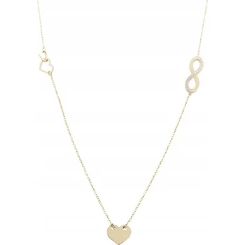 Náhrdelník Náhrdelník celebritka HOT MODEL celebritka OCEL 316L srdce nekonečno zirkony