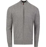 FERATT Pánský svetr na zip DYLAN světle šedý Velikost: M