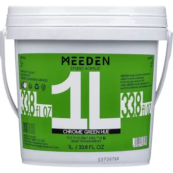 Vodová barva Meeden 34.1219 Akrylová barva 19 Chrome Green Hue 1000 ml 1 ks