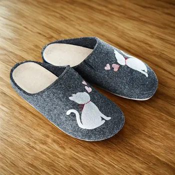 Dámské pantofle Domácí pantofle Kočka černá 38